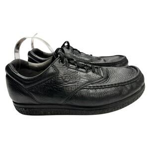 SAS PATHFINDER Handcrafted Black Pebbled Leather Moc Toe Shoes Men's US 12 M